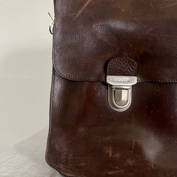 Vintage Roots Leather Chestnut Laptop Brief Bag - Picture 3 of 10